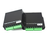 8 channel Contact closure Fiber converters a set- SC Singlemode Fiber up to 20Km, Multimode 500M for Door Open and Door Close,Entry Access Control,Alarm System and More